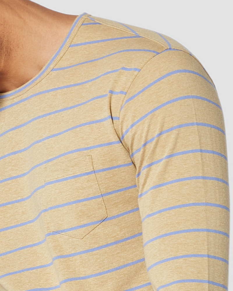Classic Kasha Striped Long Sleeve T-Shirt