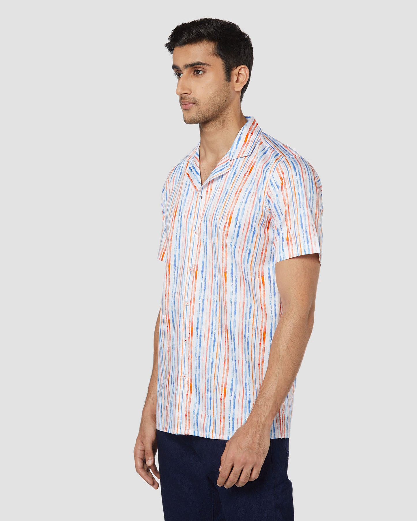 Paint Drizzle Striped Shirt