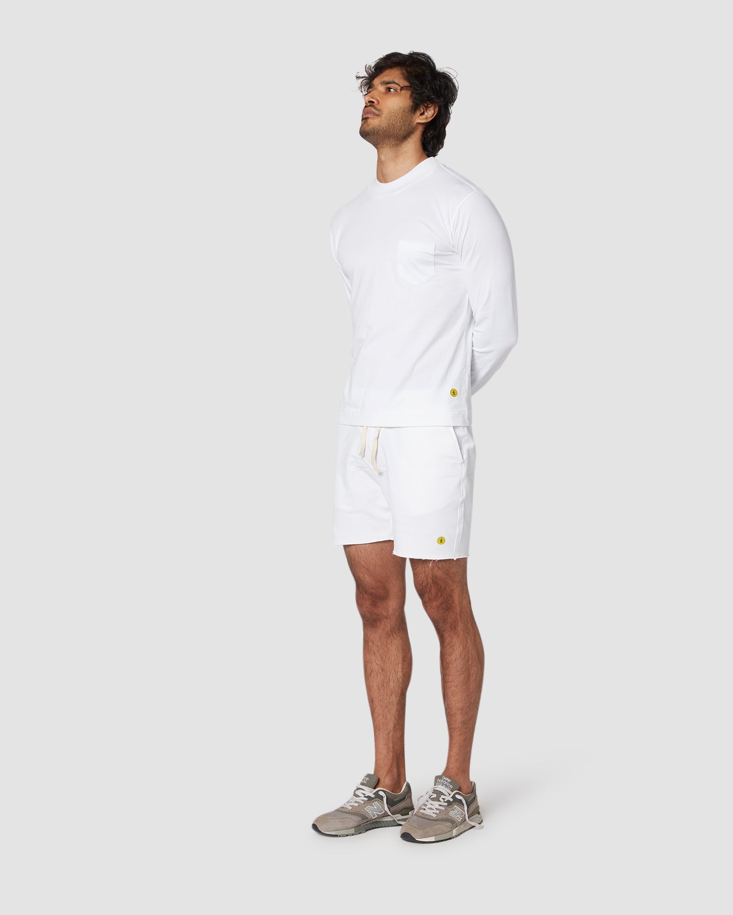 Urban White French Terry Shorts