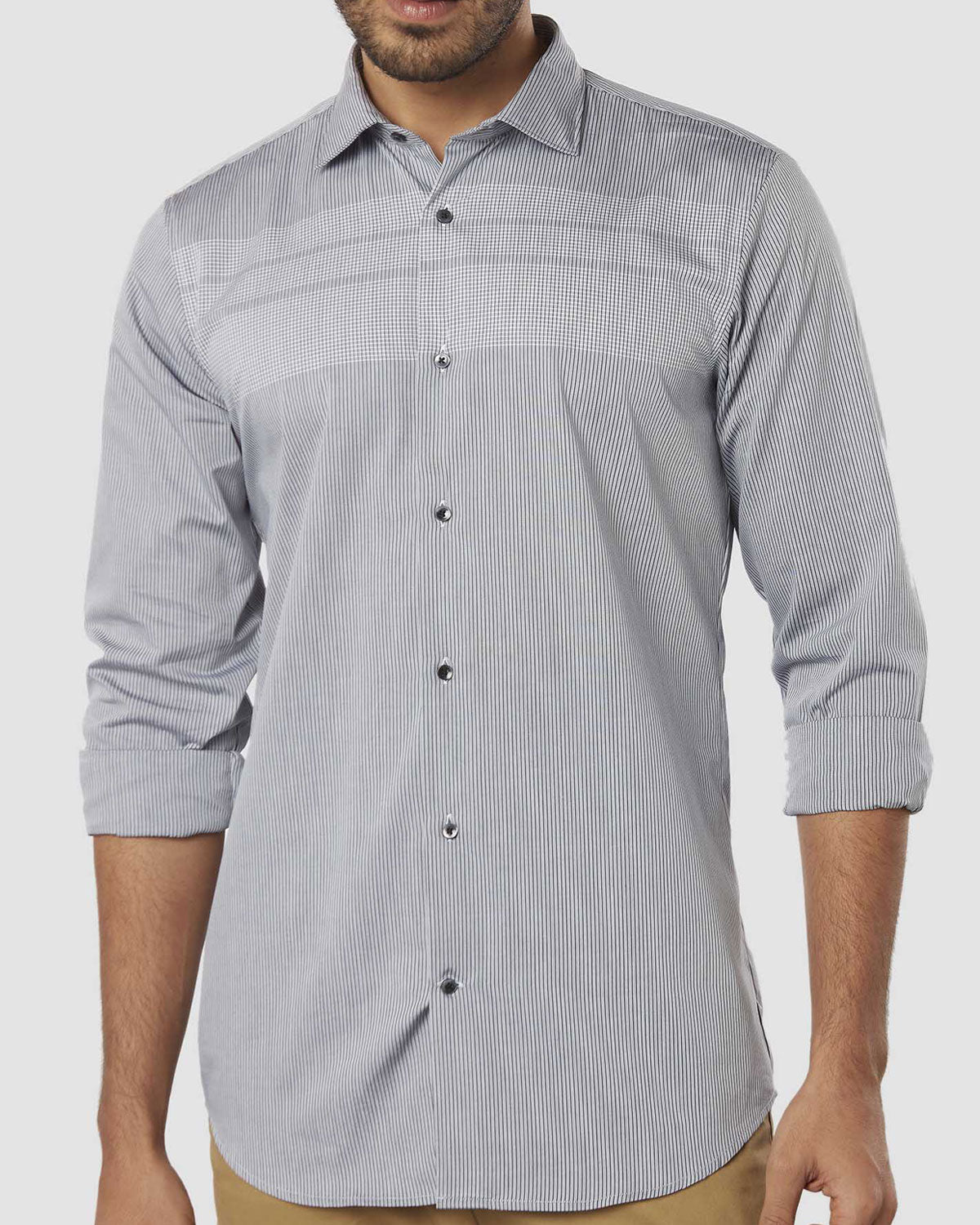 Cable Grey Striped Shirt