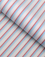 Red & Blue Pencil Stripes Shirt
