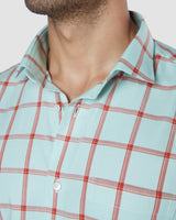 Dusty Green Checked Shirt