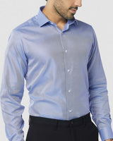 Wrinkle Resistant Medium Blue Twill Shirt