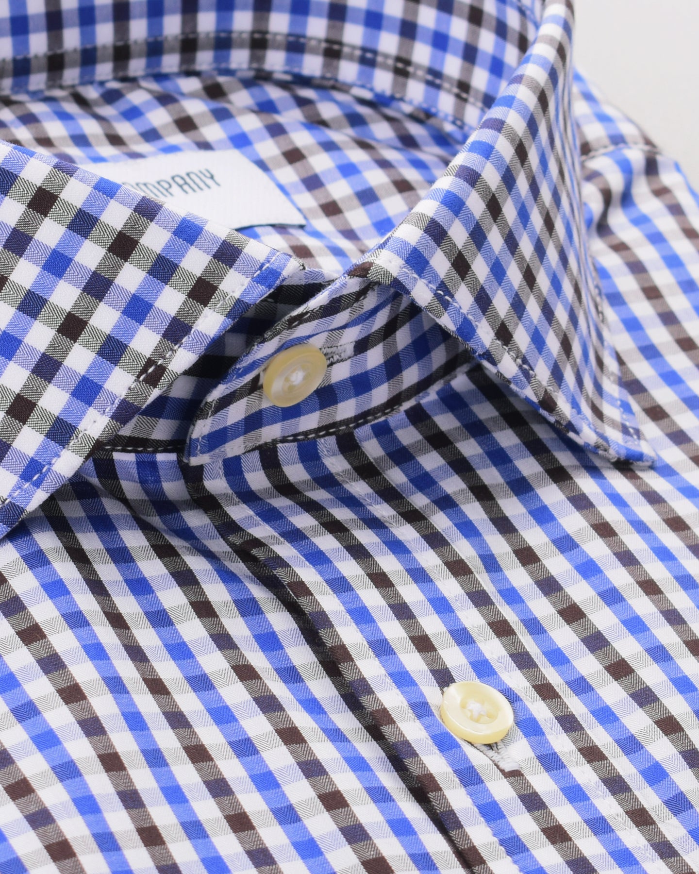 Wrinkle Resistant Charcoal and Indigo Checks Shirt