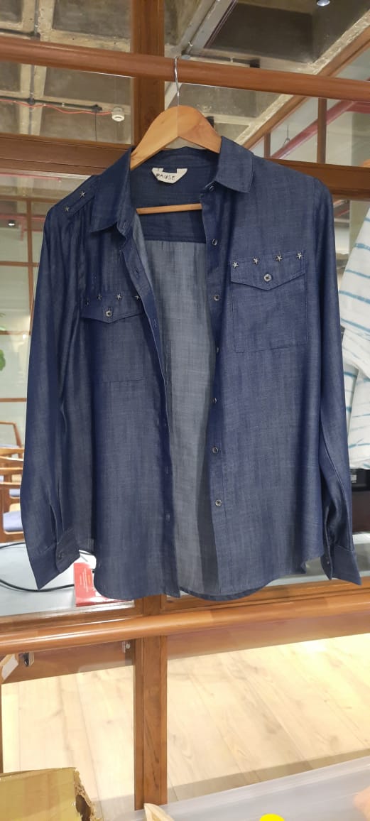 Blue denim star shirt