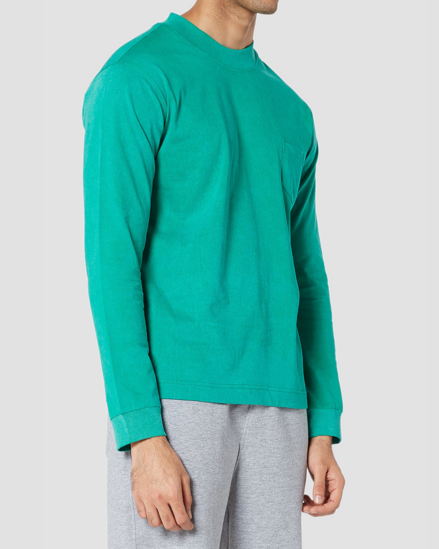 Urban Vintage Jungle Green Retro Boxing Long Sleeves T-Shirt