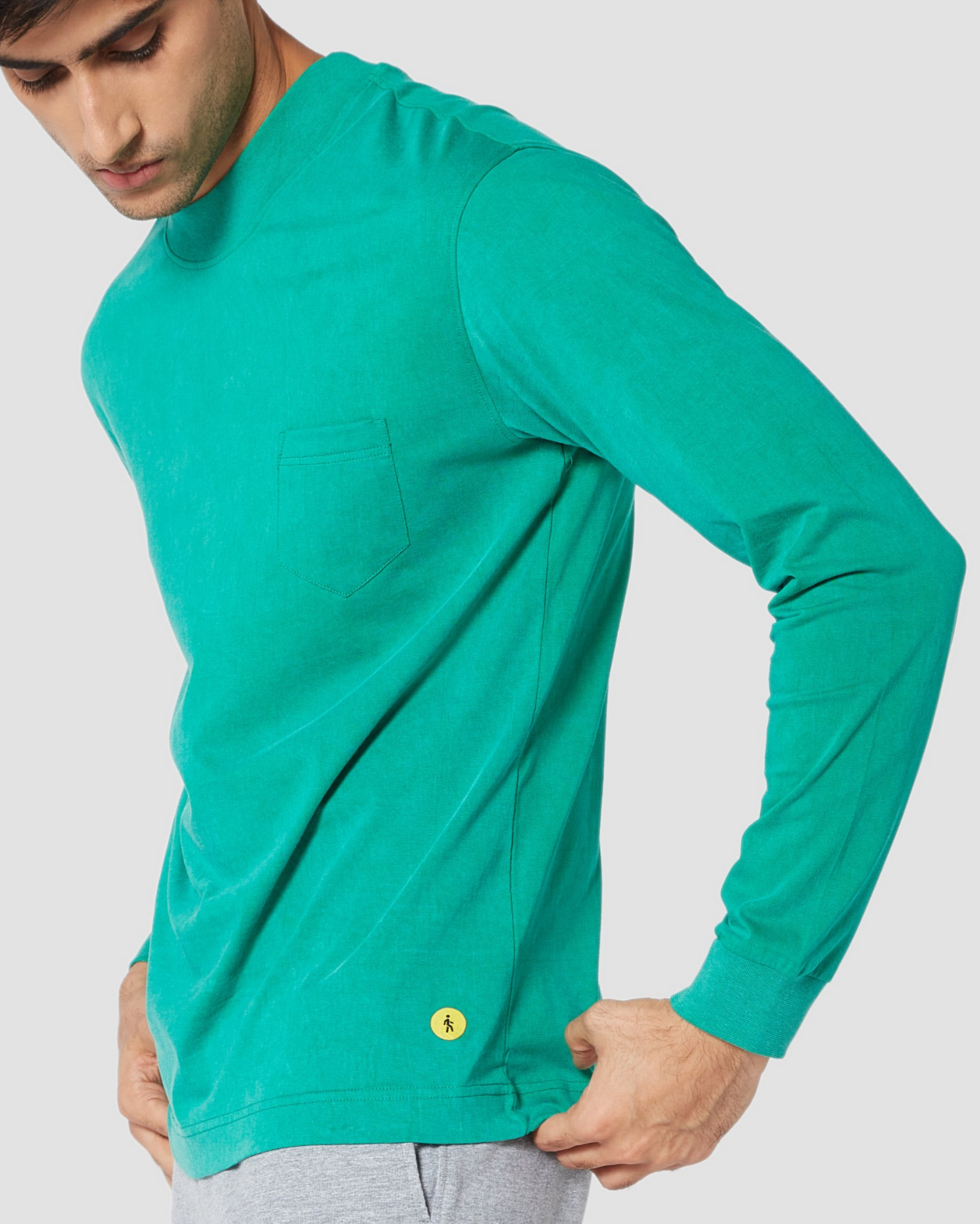 Urban Vintage Jungle Green Retro Boxing Long Sleeves T-Shirt