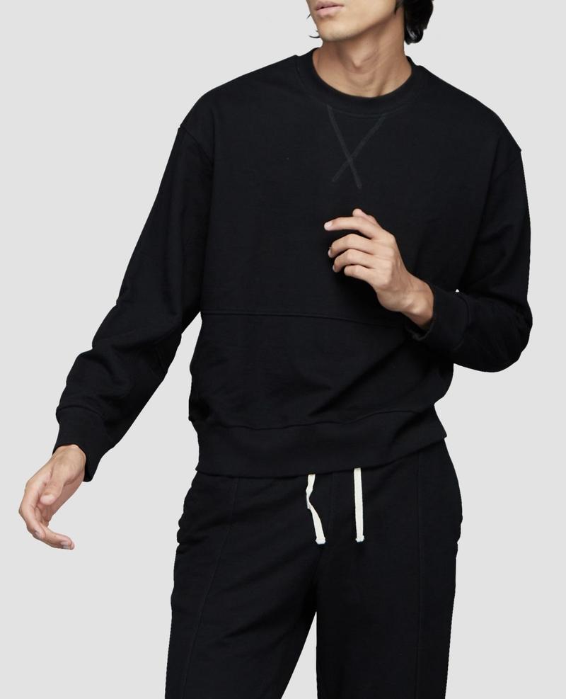 Urban Black French Terry Sweatshirt