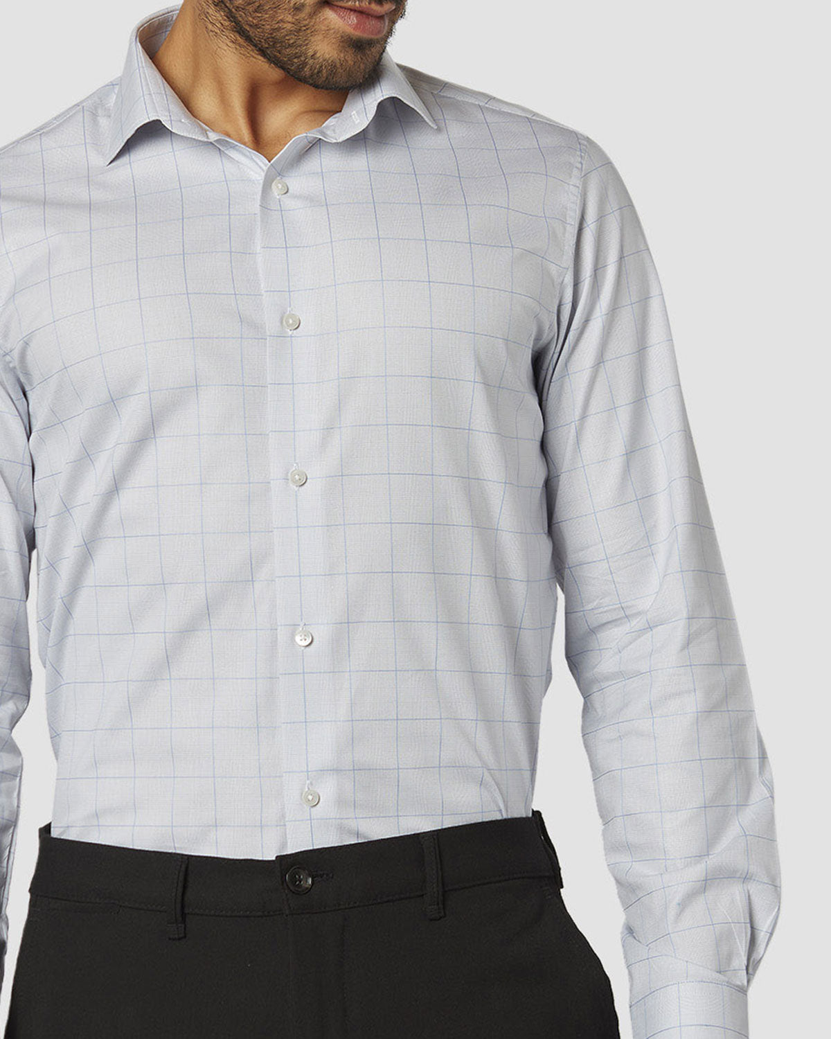 Slate Grey Checked Shirt