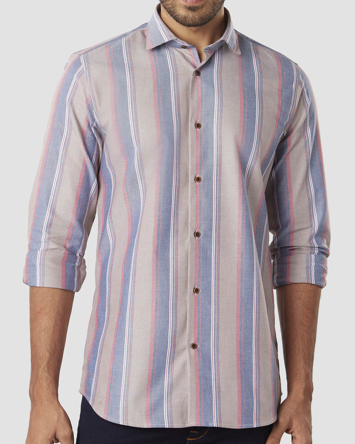Tawny Washed Striped Shirt