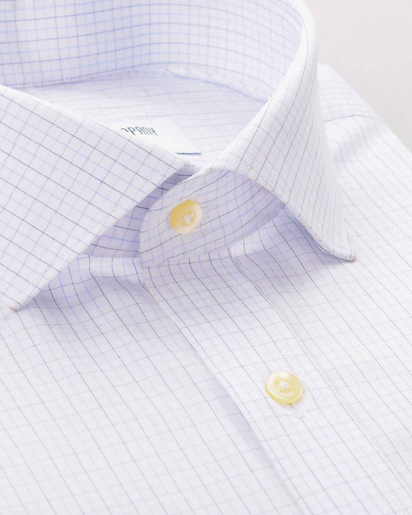 wrinkle resistant frost blue checks