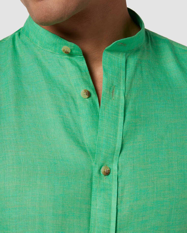 Kiwi Green Linen Shirt