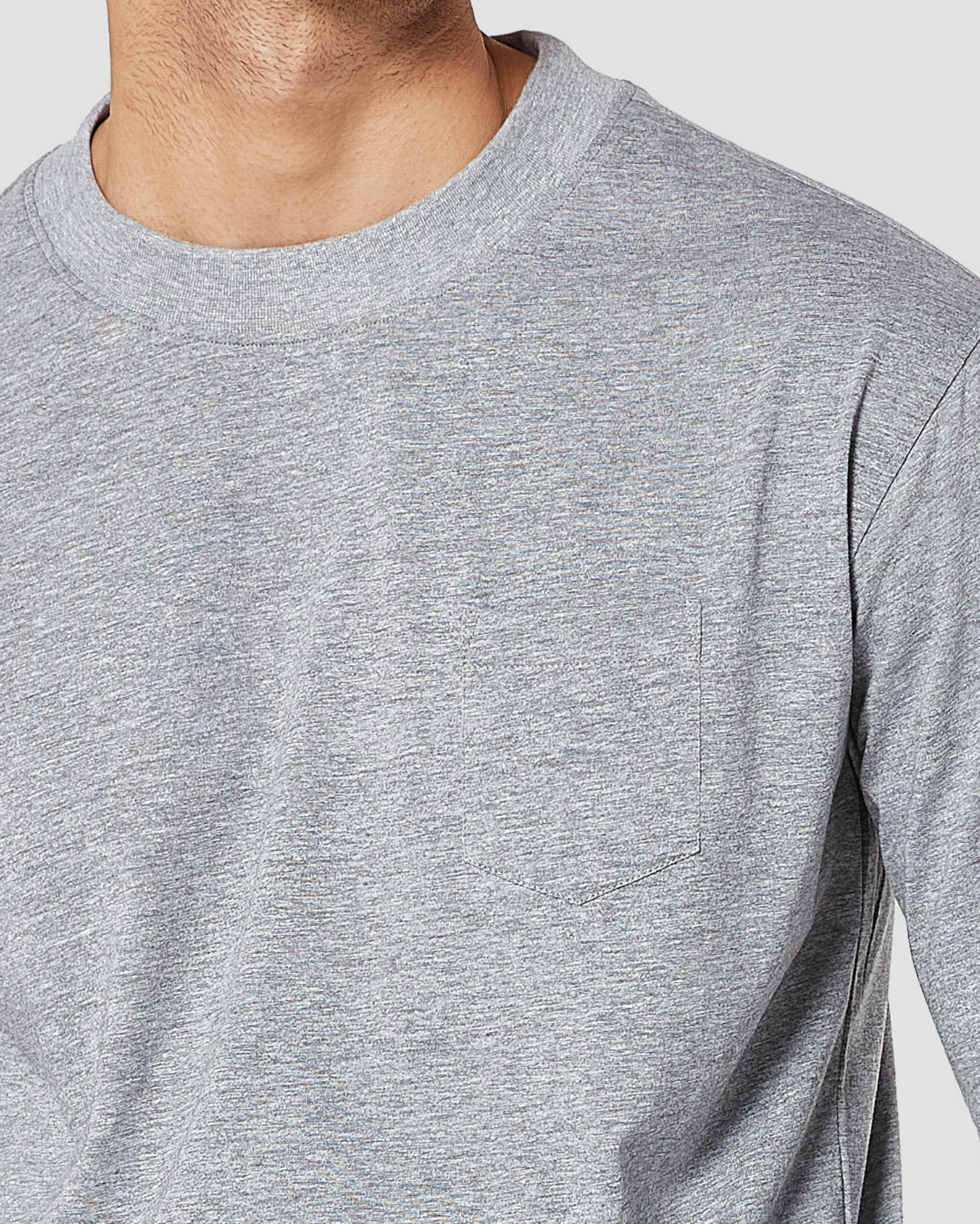 Retro boxing Grey Melange Long Sleeves T-Shirt