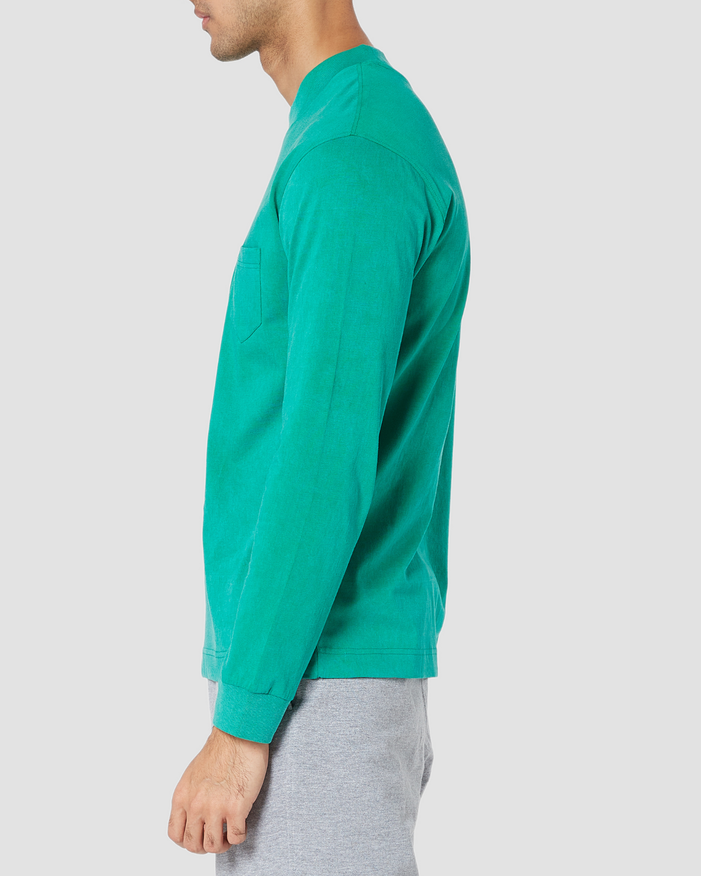 Urban Vintage Jungle Green Retro Boxing Long Sleeves T-Shirt