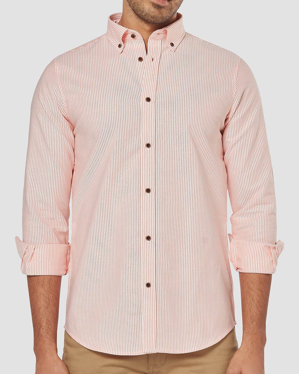 Thomas Mason Ginger Striped Shirt