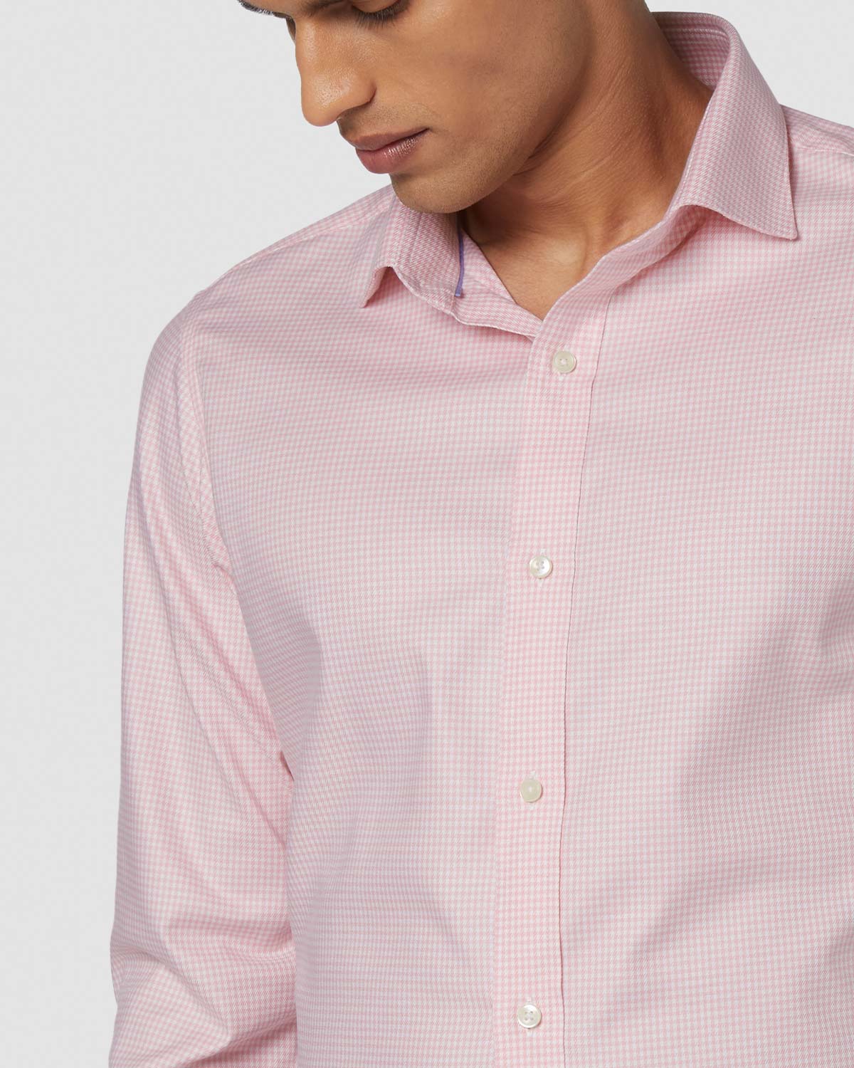 Pink Houndstooth Shirt