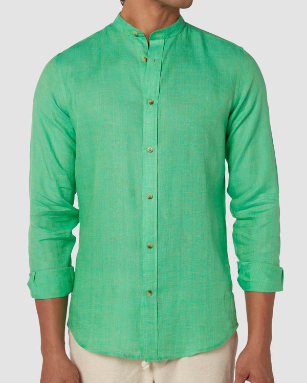 Kiwi Green Linen Shirt