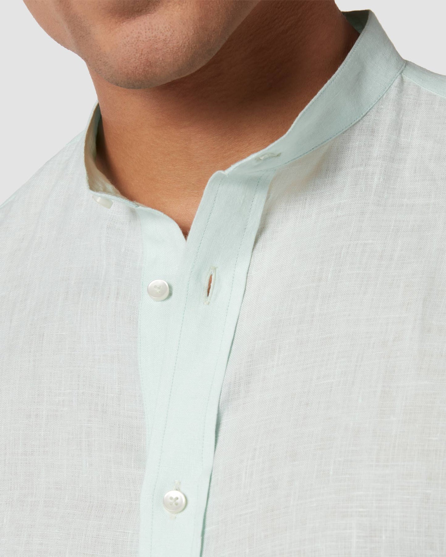 Pistachio Cream Linen Shirt