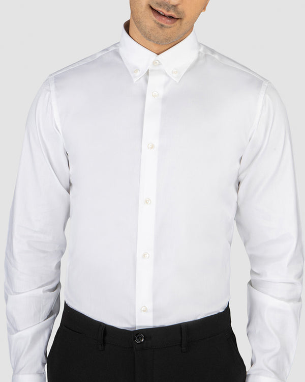 Wrinkle Resistant Powder White Oxford Shirt