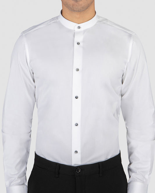 Wrinkle Resistant White Sand Poplin Shirt