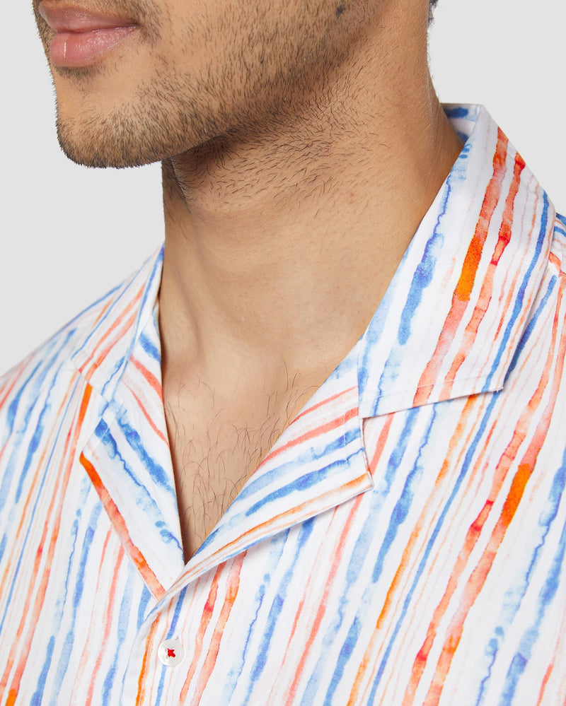 Paint Drizzle Striped Shirt