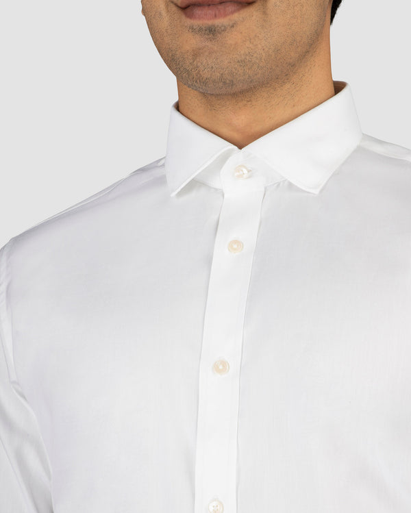 Wrinkle Resistant Dewy White Oxford Shirt
