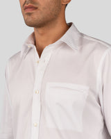 Feather White Welted Pocket Shirt
