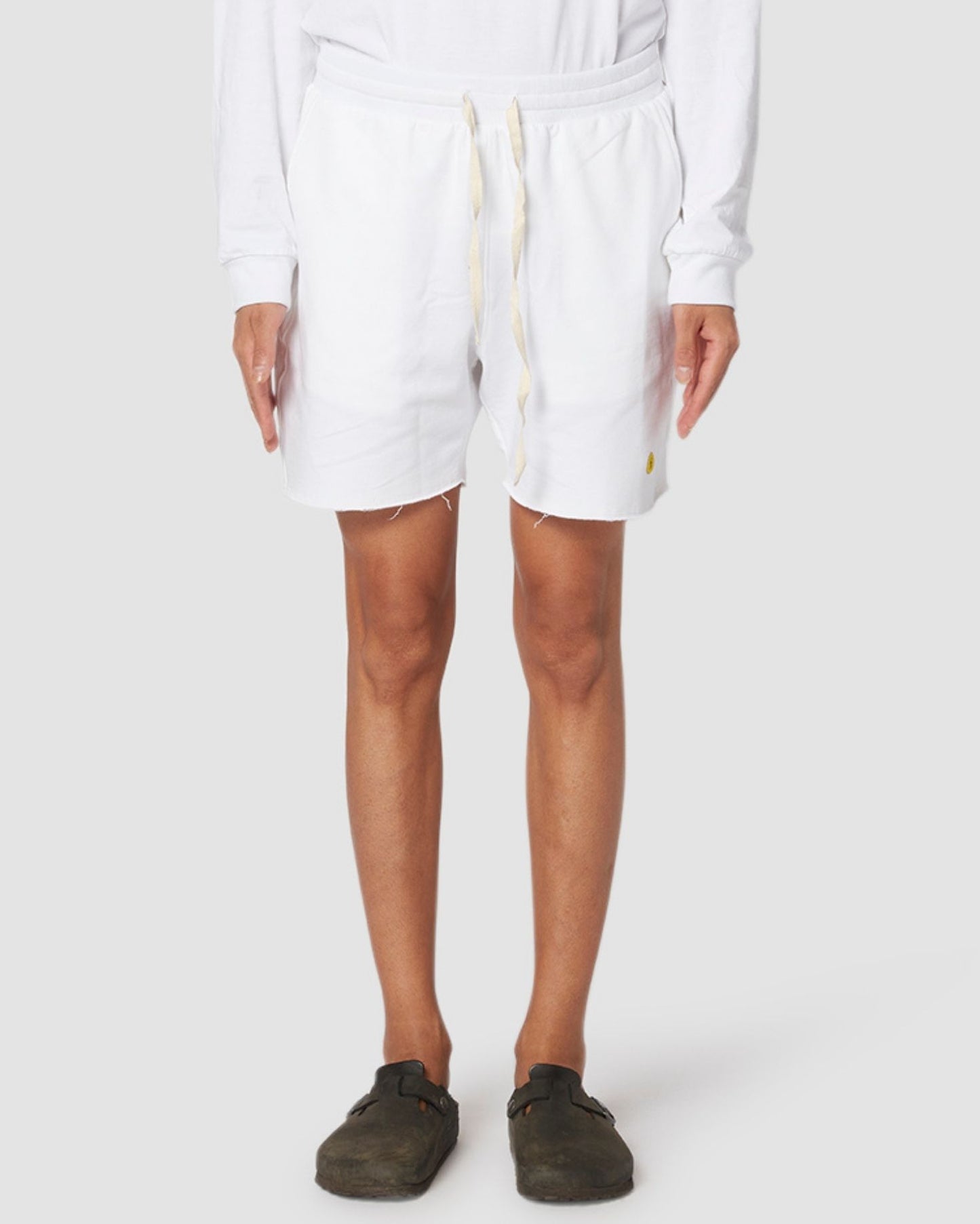 Urban White French Terry Shorts