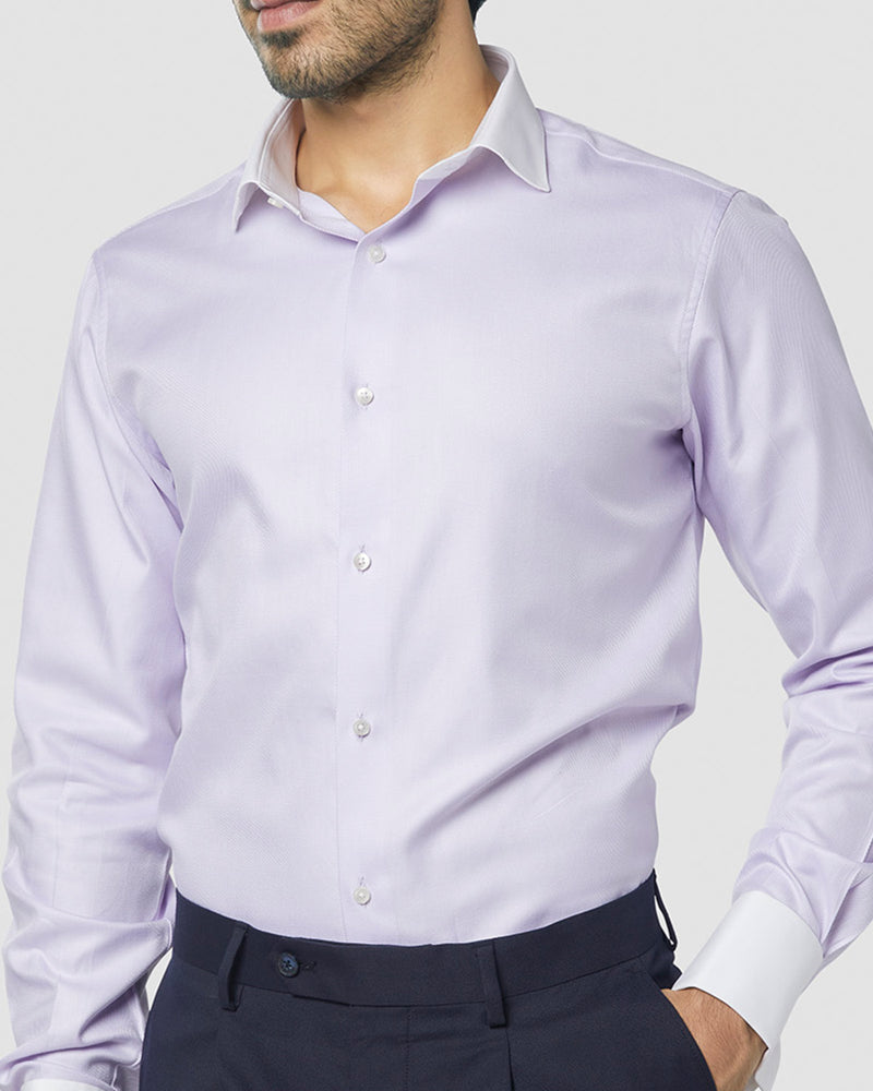 Wrinkle Resistant Premium Iced Grape Twill Shirt