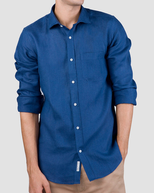 Midnight Linen Shirt