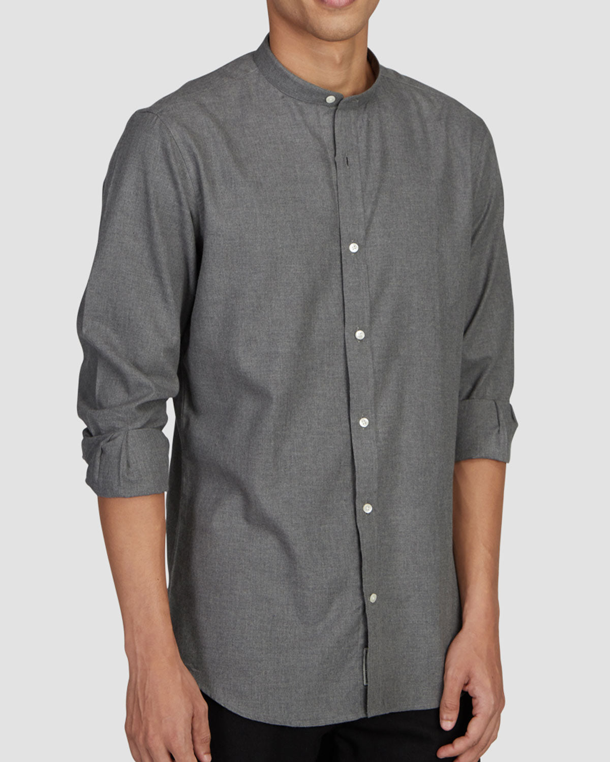 Thunder Grey Brushed Twill Shirt