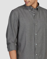 Charcoal Grey Brushed Twill Shirt