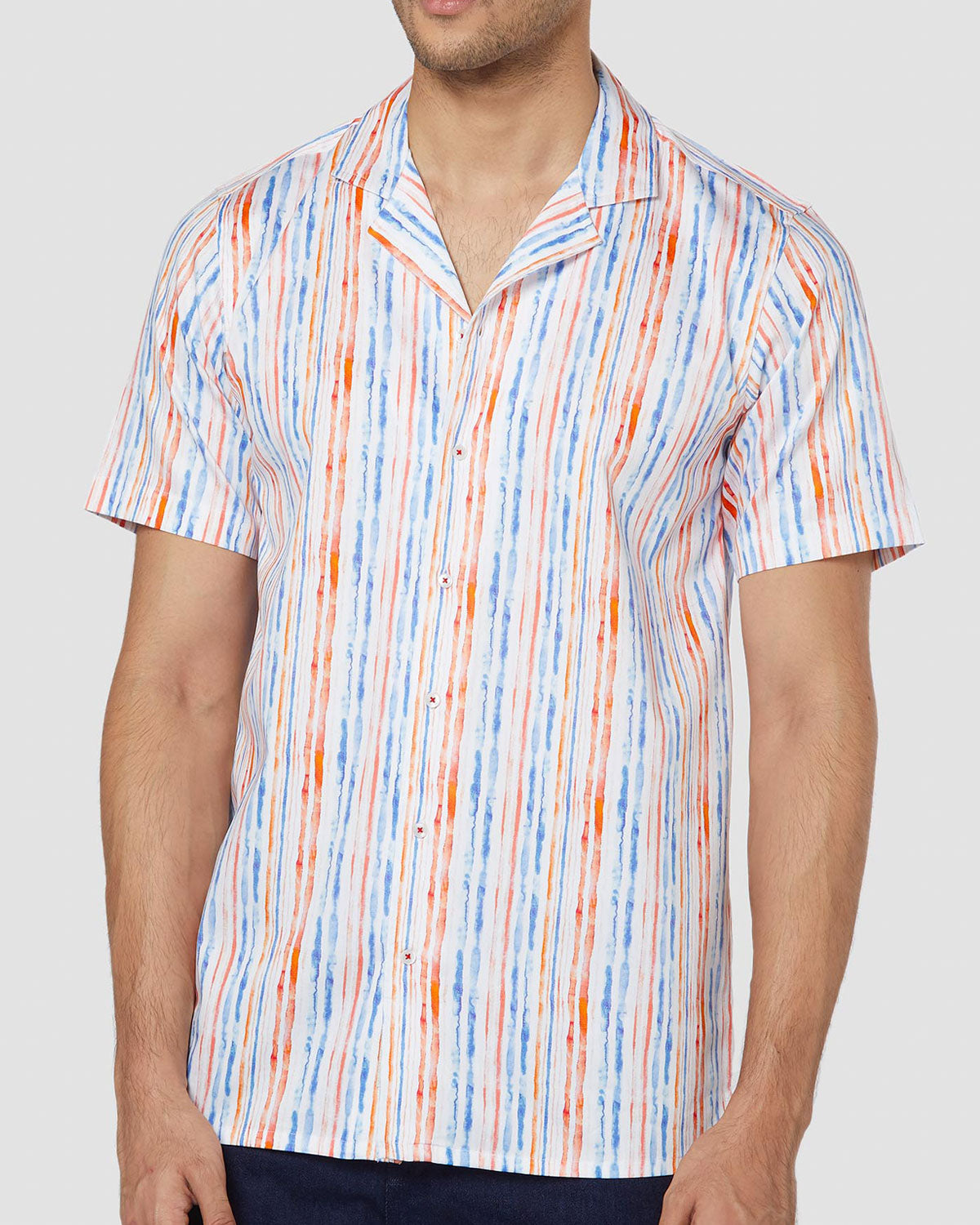 Paint Drizzle Striped Shirt