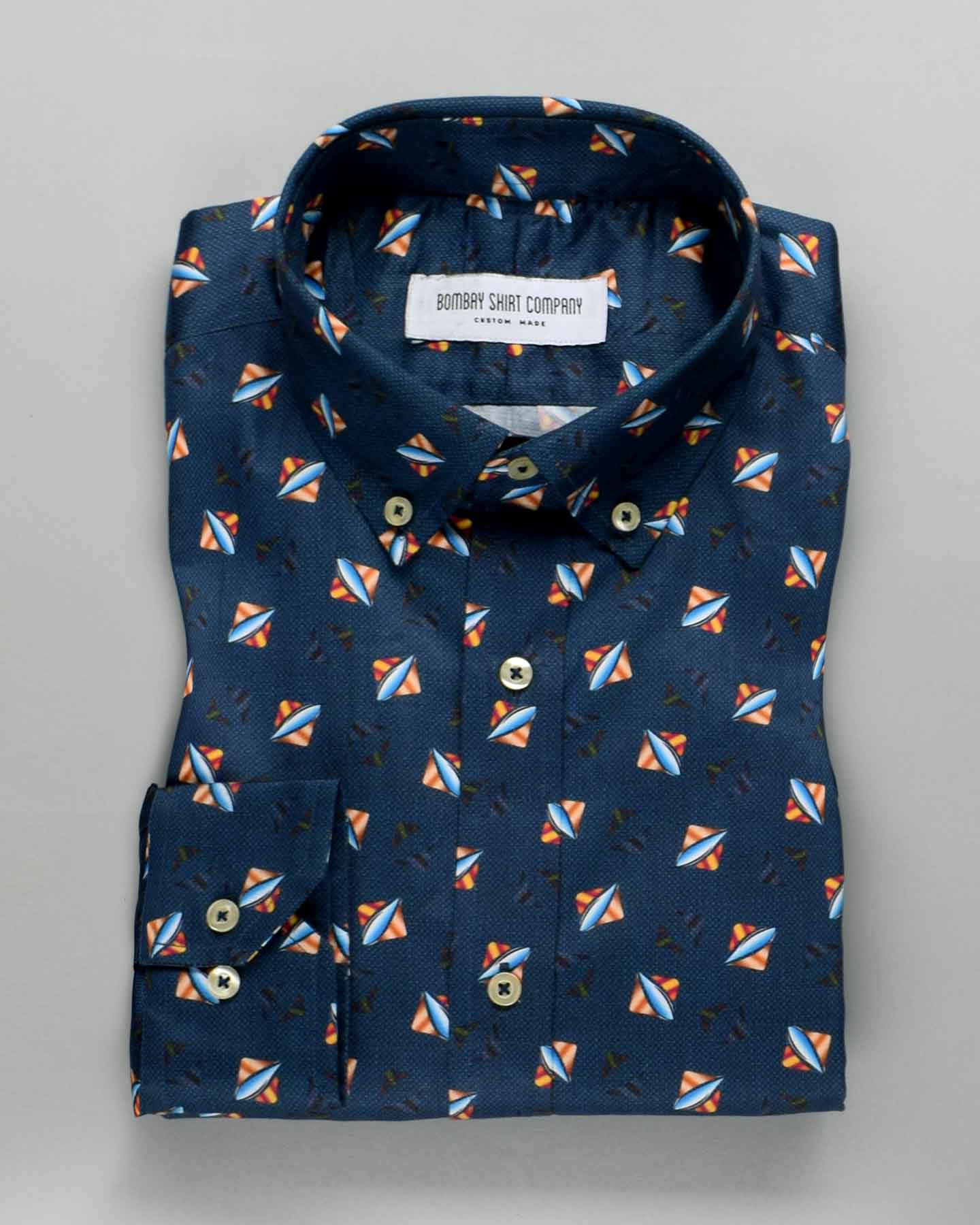 navy blue droplet print