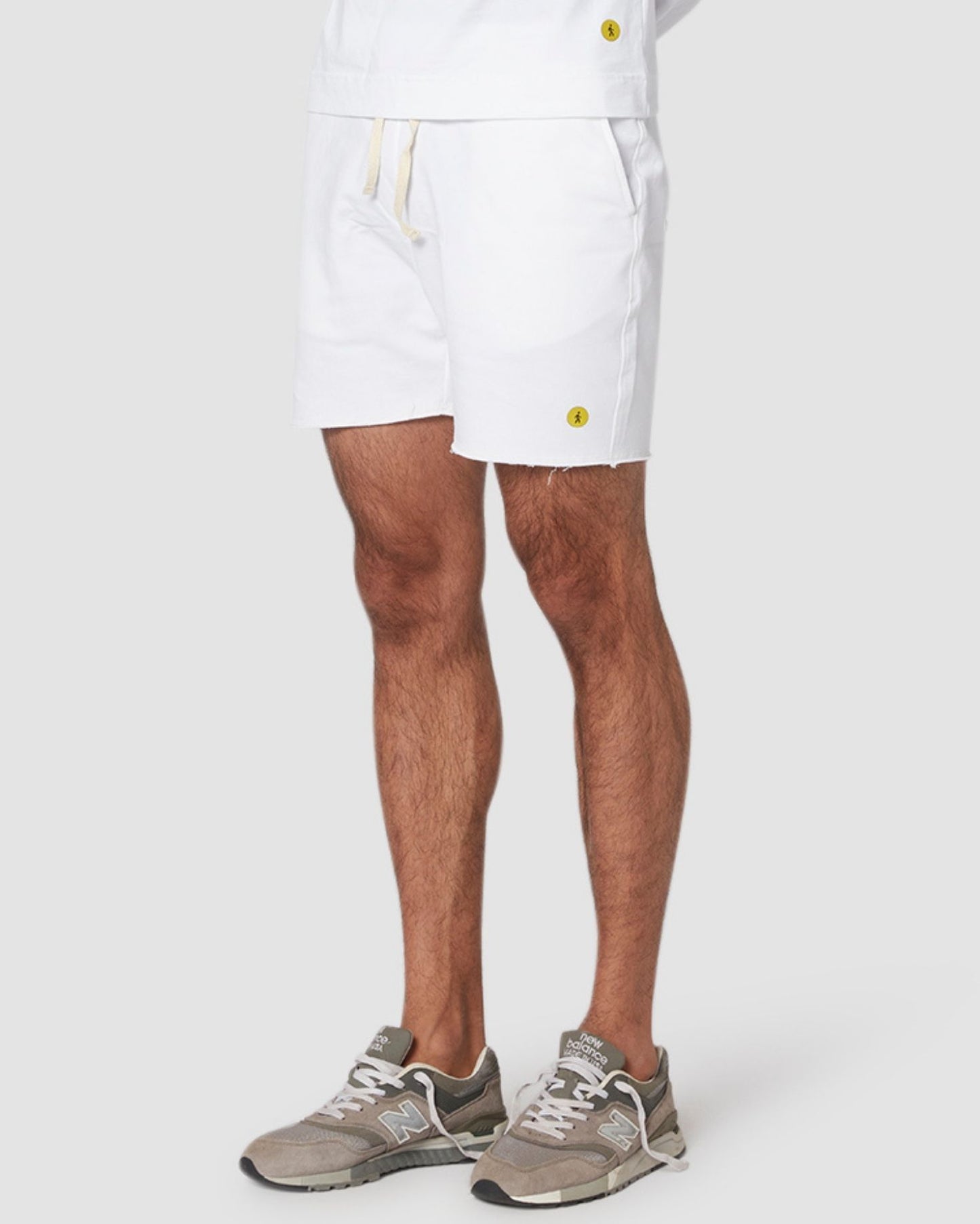 Urban White French Terry Shorts