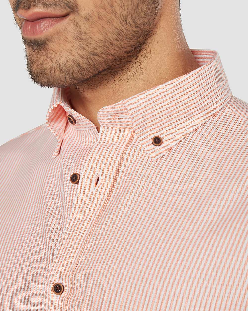 Thomas Mason Ginger Striped Shirt