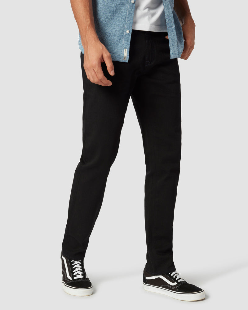 Steely Black || Corded Stretch Jeans