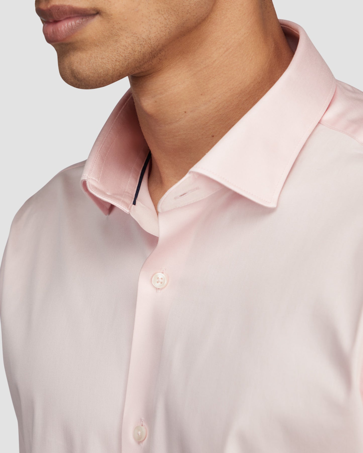 Rose Stretch Satin Shirt