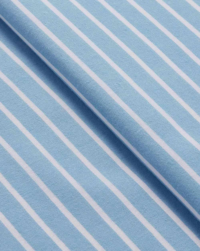 Olympus Blue Brushed Striped Shirt
