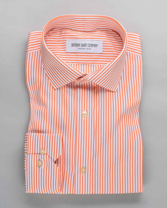 Wrinkle Resistant Saffron Striped Shirt