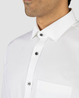 White Stretch Poplin Shirt
